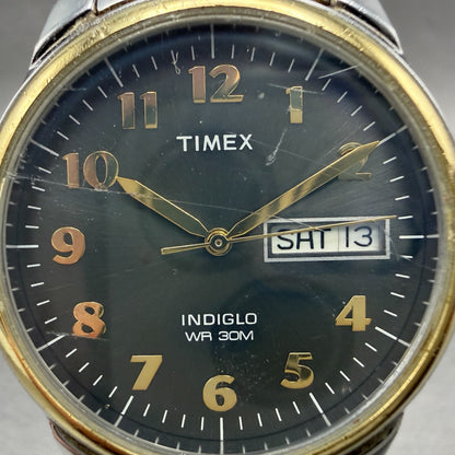 Timex Easy Reader Watch Men 36mm Gray Dial Two Tone Date Round new Battery ABDC1
