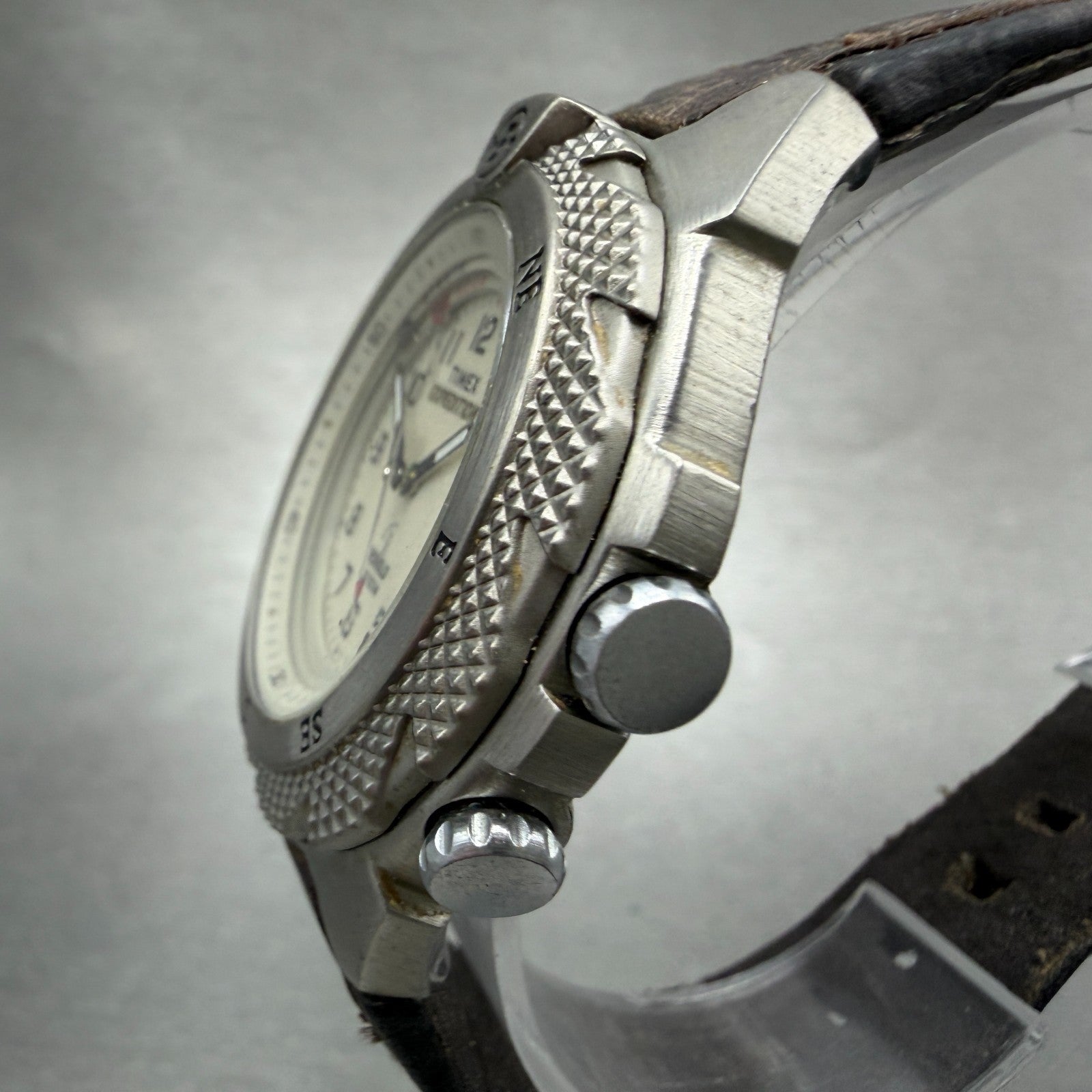 Timex Expedition Watch Men 41mm White Dial Silver Tone Alarm Date New Battery2