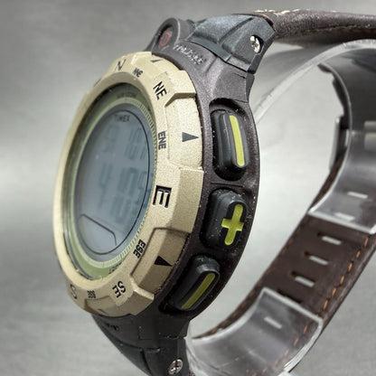 Timex Expedition Watch Men 44mm Digital Compass Alarm Brown Black New Battery2
