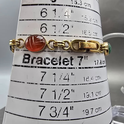 Sutton Watch Women 16mm MOP Dial Gold Tone Oval Gem Bracelets New Battery10