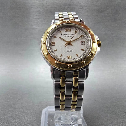 Raymond Weil Tango Watch Women 28mm White Dial Two Tone Date Round 5360 New BatJ5