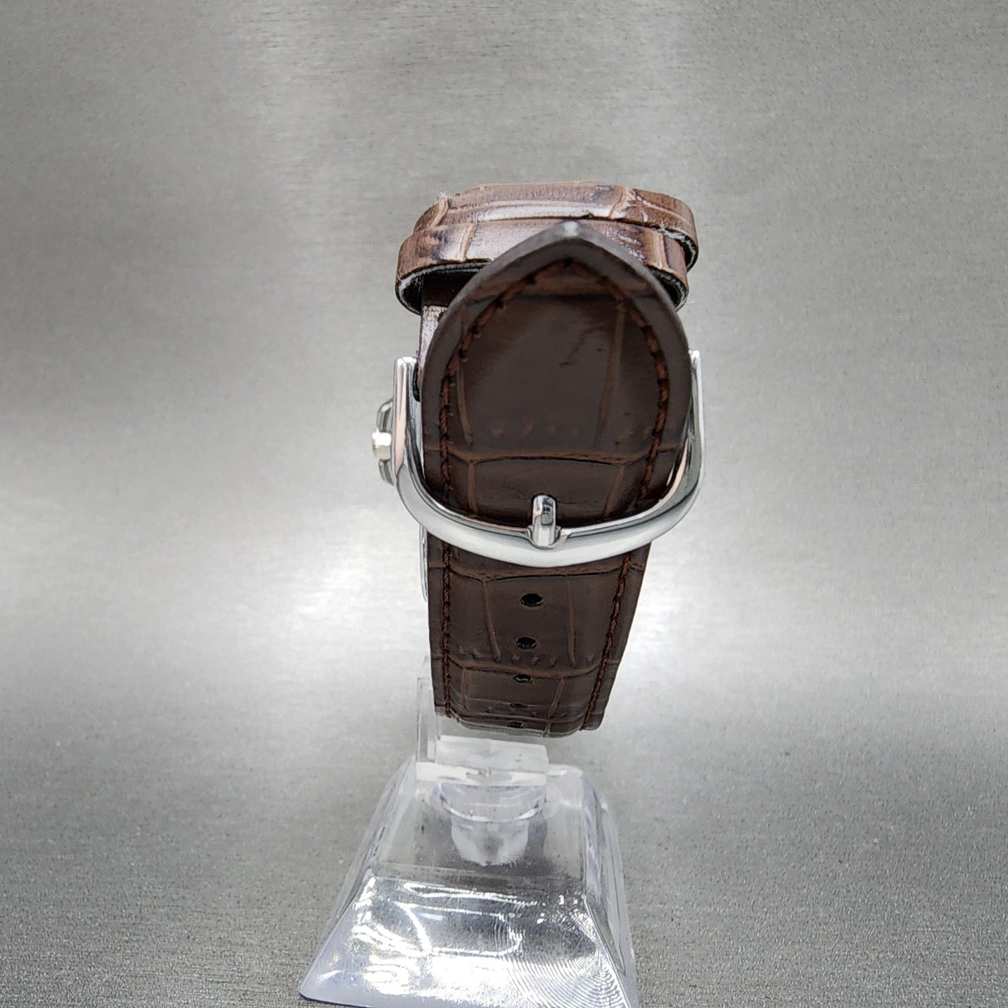 Casio MTPVD01 Watch Men 43mm Black Dial Steel Date Round Leather New Battery7