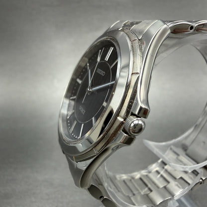 Seiko Dolce Watch Men 35mm Black Dial Silver Tone Round 8J41-0AF0 New Battery4