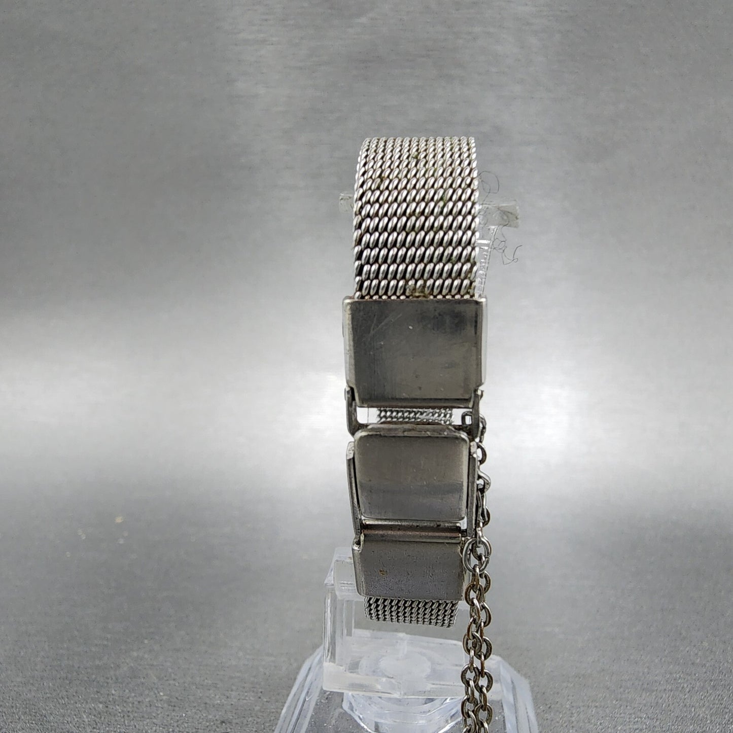 Seiko Tank Watch Women 19mm White Dial Silver Tone Rectangle 165259 New Batt7