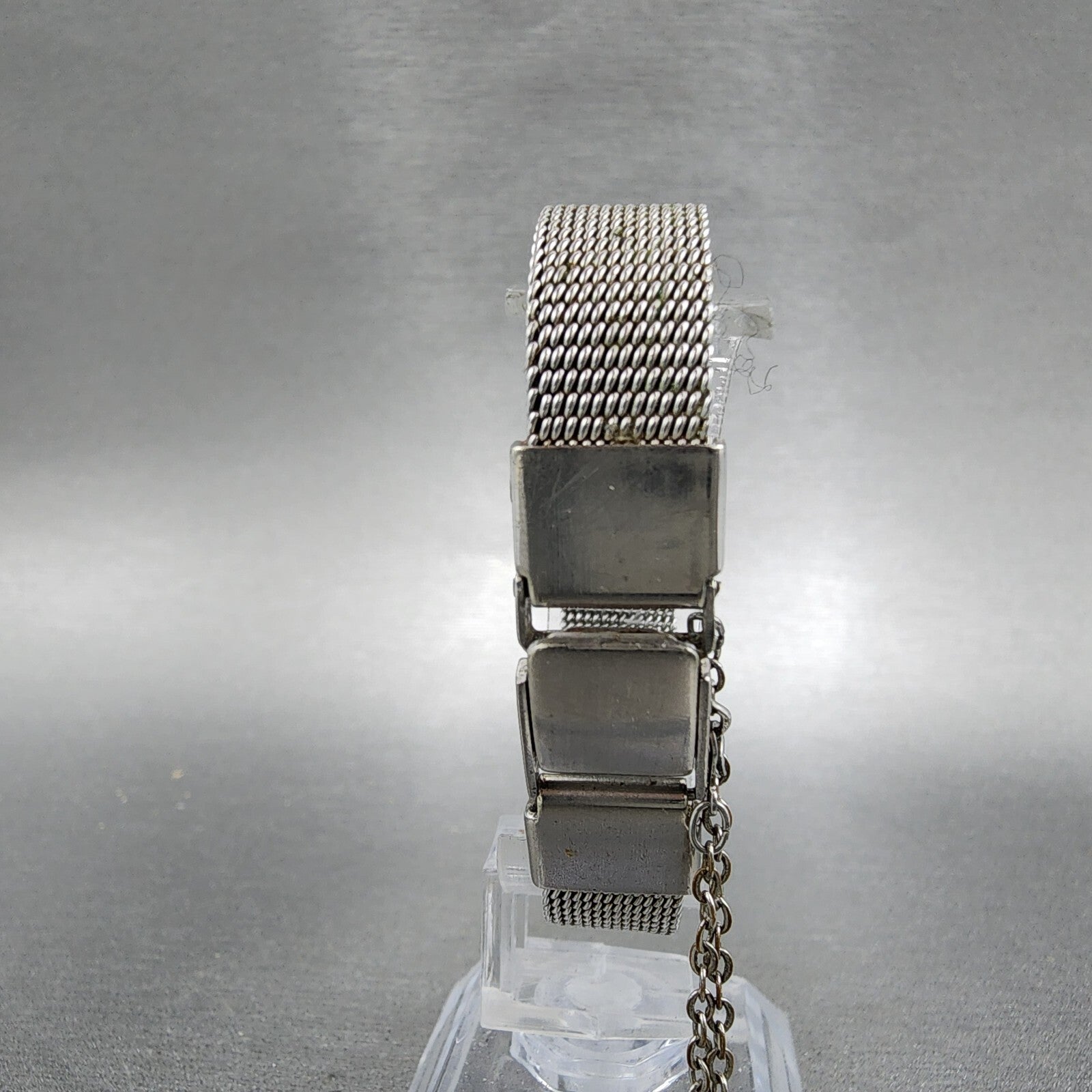 Seiko Tank Watch Women 19mm White Dial Silver Tone Rectangle 165259 New Batt7