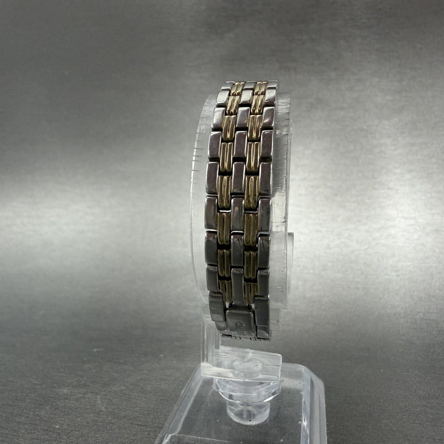 Seiko Tank Watch Women 16mm White Dial Two Tone Rectangle 1N01-0FH0 New Battery7