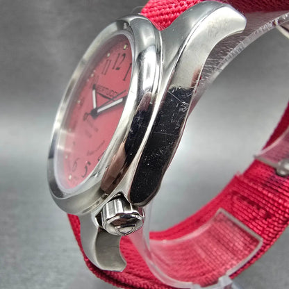 Bertucci A-2T Rosso Corsa Watch Men 40mm Red Dial Titanium Round New battery3