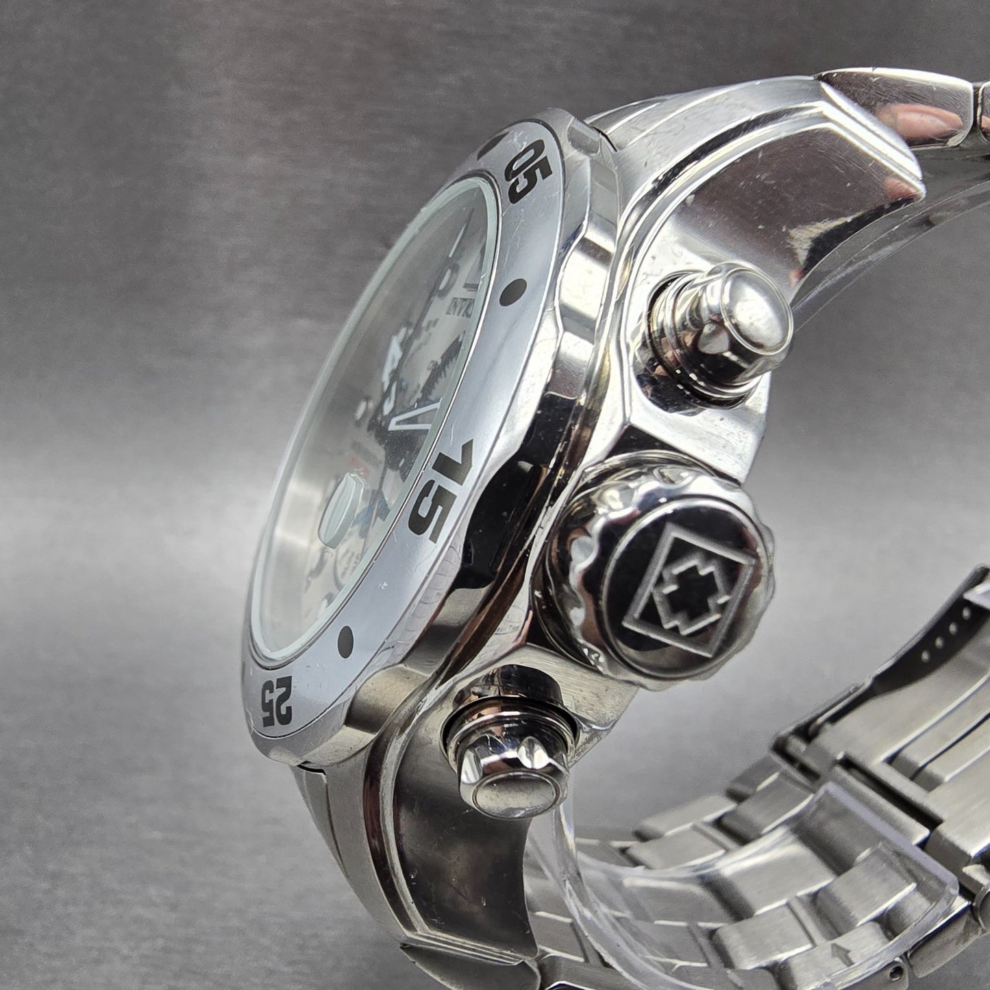 Invicta Pro Diver GMT Watch Men 48mm Silver Dial Steel Daydate Alarm 6088 NewBat2