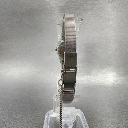 Seiko Watch Women 17mm White Dial Silver Tone Round 54205059 New Battery VTG7