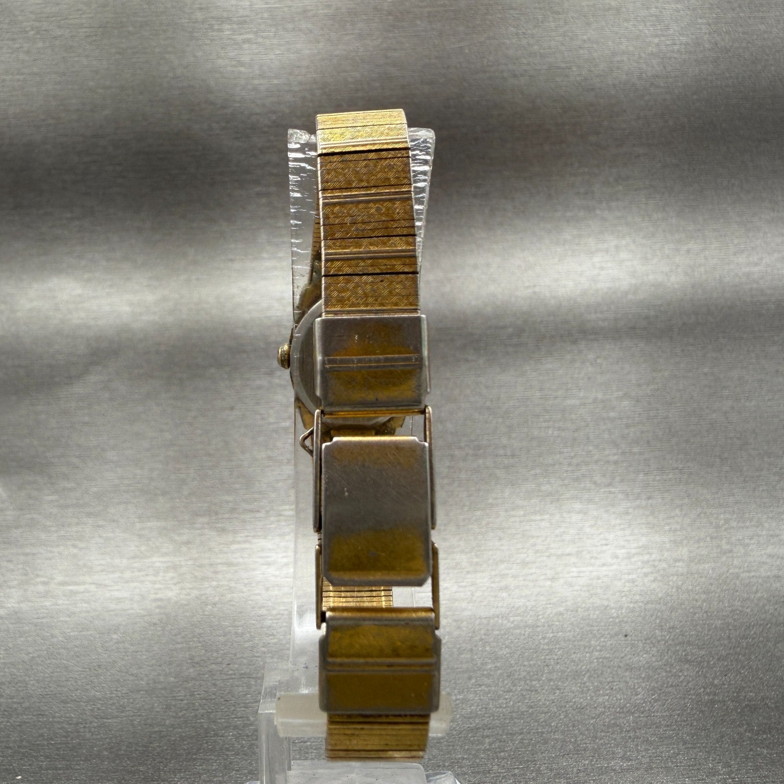 Seiko Watch Women 16mm Champagne Dial Gold Tone Hexagon 54205409 New Battery 567