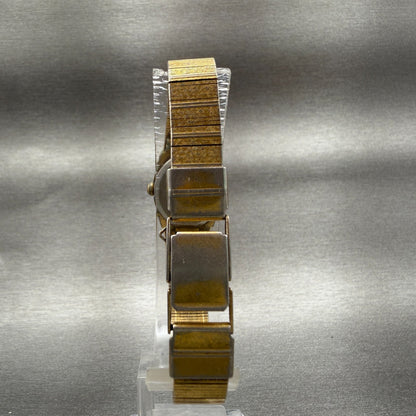 Seiko Watch Women 16mm Champagne Dial Gold Tone Hexagon 54205409 New Battery 567