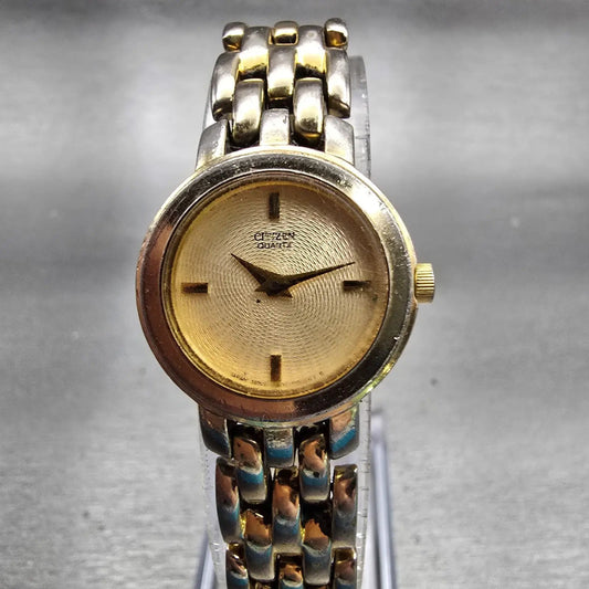 Citizen Watch Women 21mm Champagne Dial Gold Tone Round 5920-S78941 New Battery0