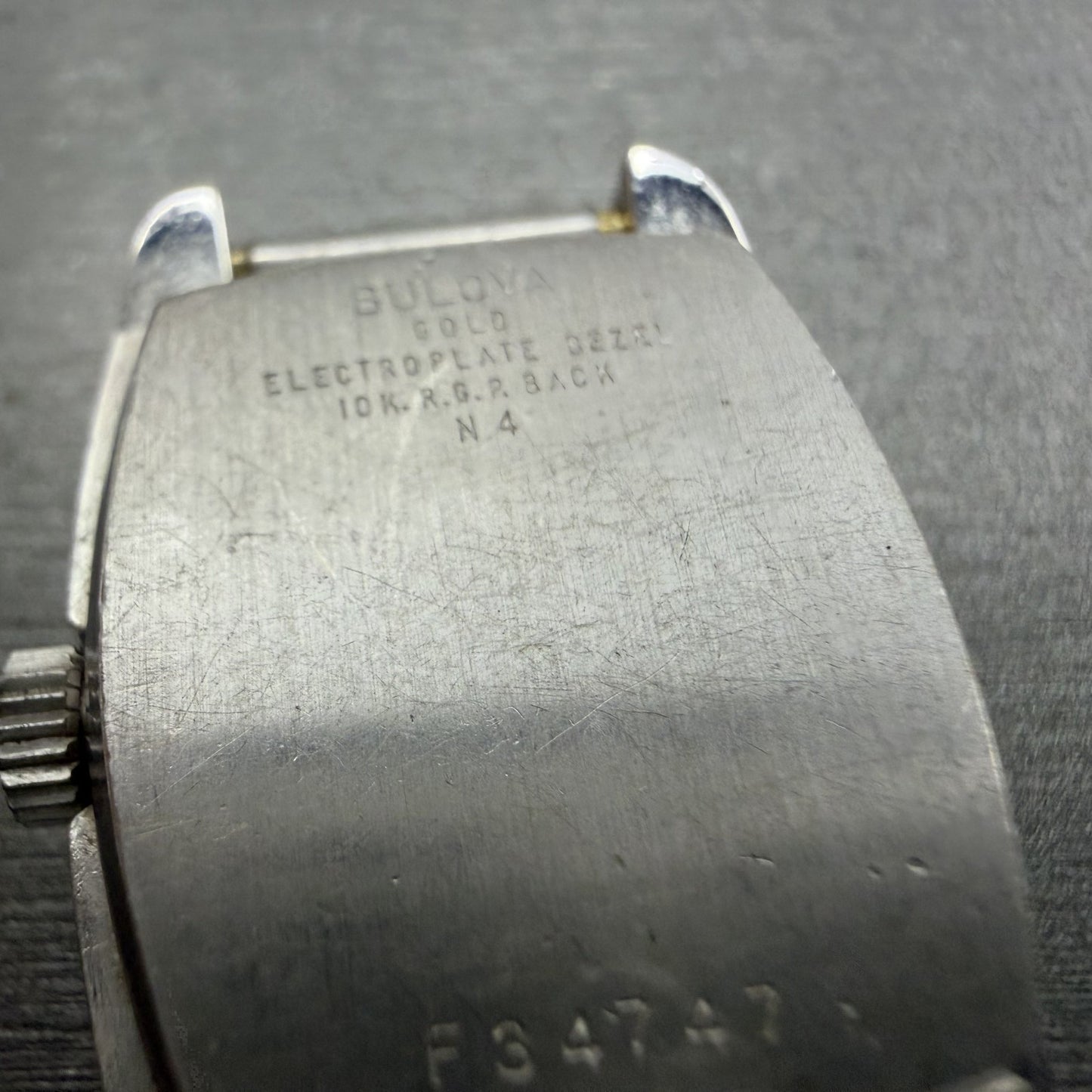 Bulova Accutron Watch Women 20mm Silver Dial White Gold Plated Tunning Fork Runs10