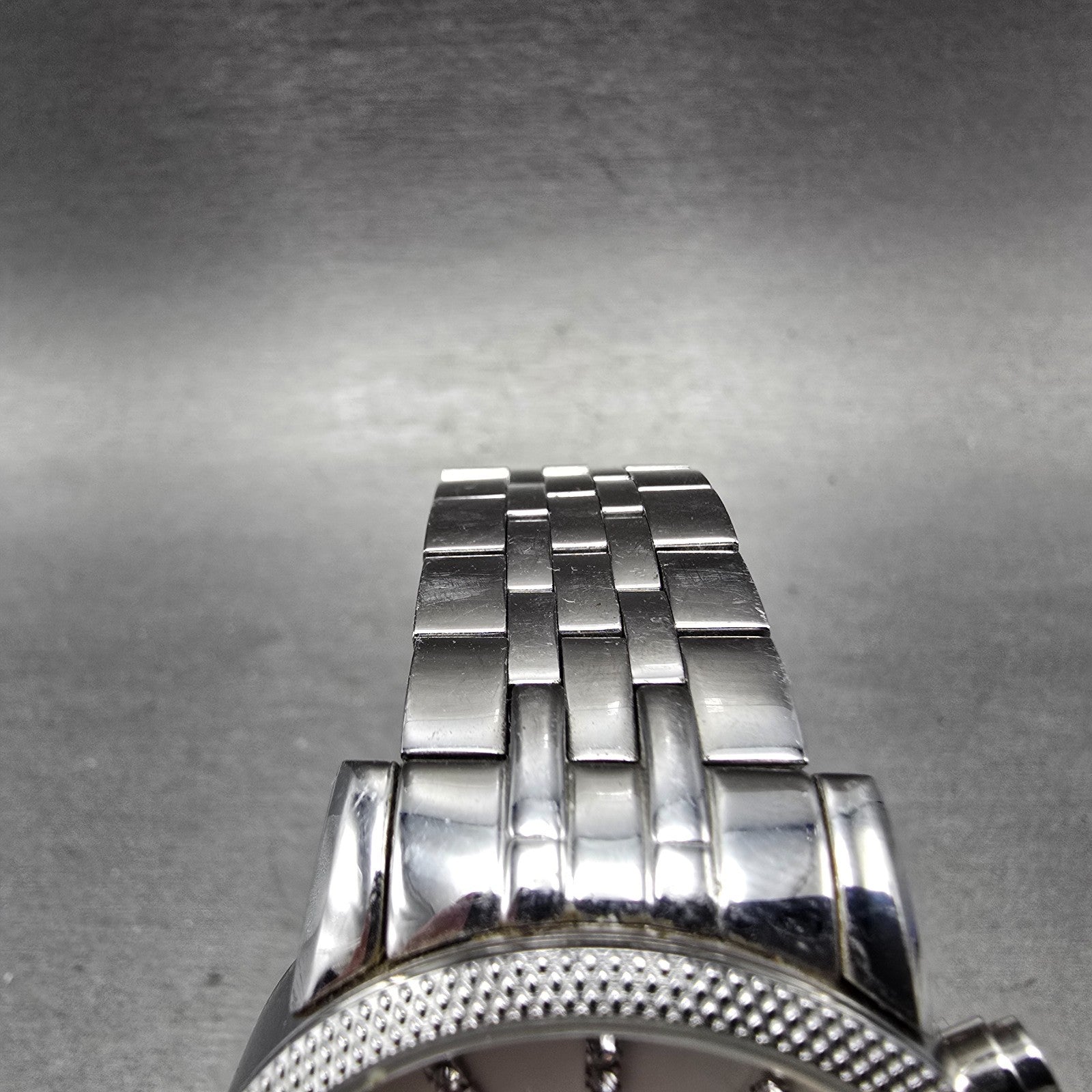 Michael Kors Ritz Chronograph Watch Women 37mm MOP Dial Silver Tone New BatteryW5