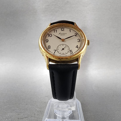 Seiko Avenue Watch Men 31mm White Dial Gold Tone Round 2g286090 New Battery5