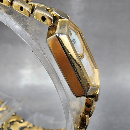 Citizen Watch Women 13mm MOP Dial Gold Tone Hexagon 5421S41185 New Battery3