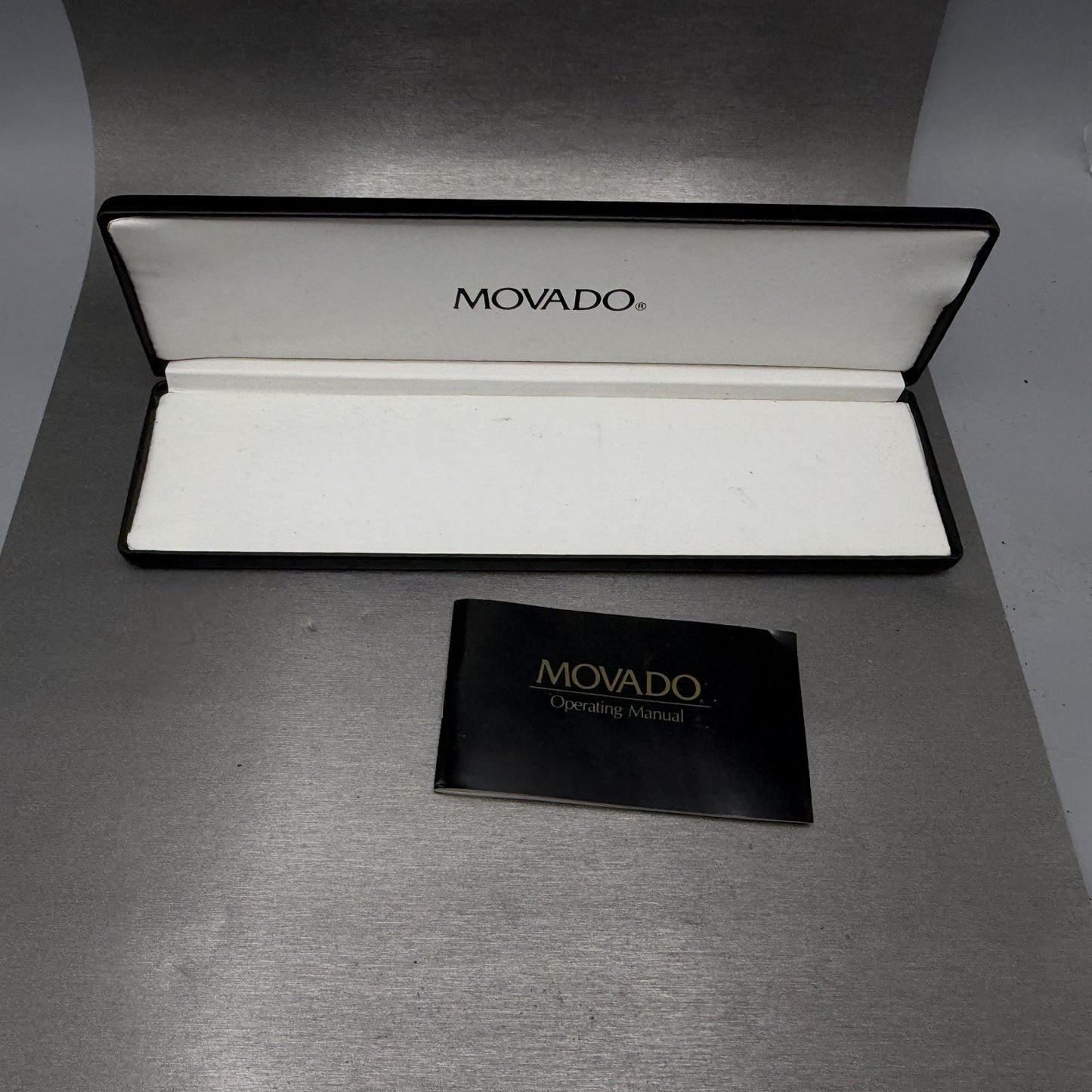 Movado Museum Watch Men 32mm Black Dial Black Tone Round 8440880 New Battery13