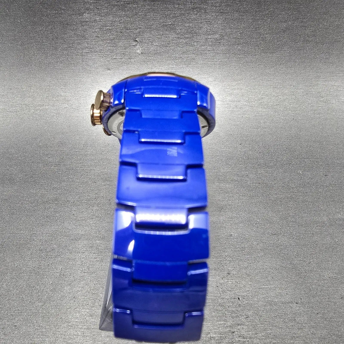 Invicta Chronograph Watch Women 39mm Blue Dial Blue Ceramic Date READ!!!!! 200709