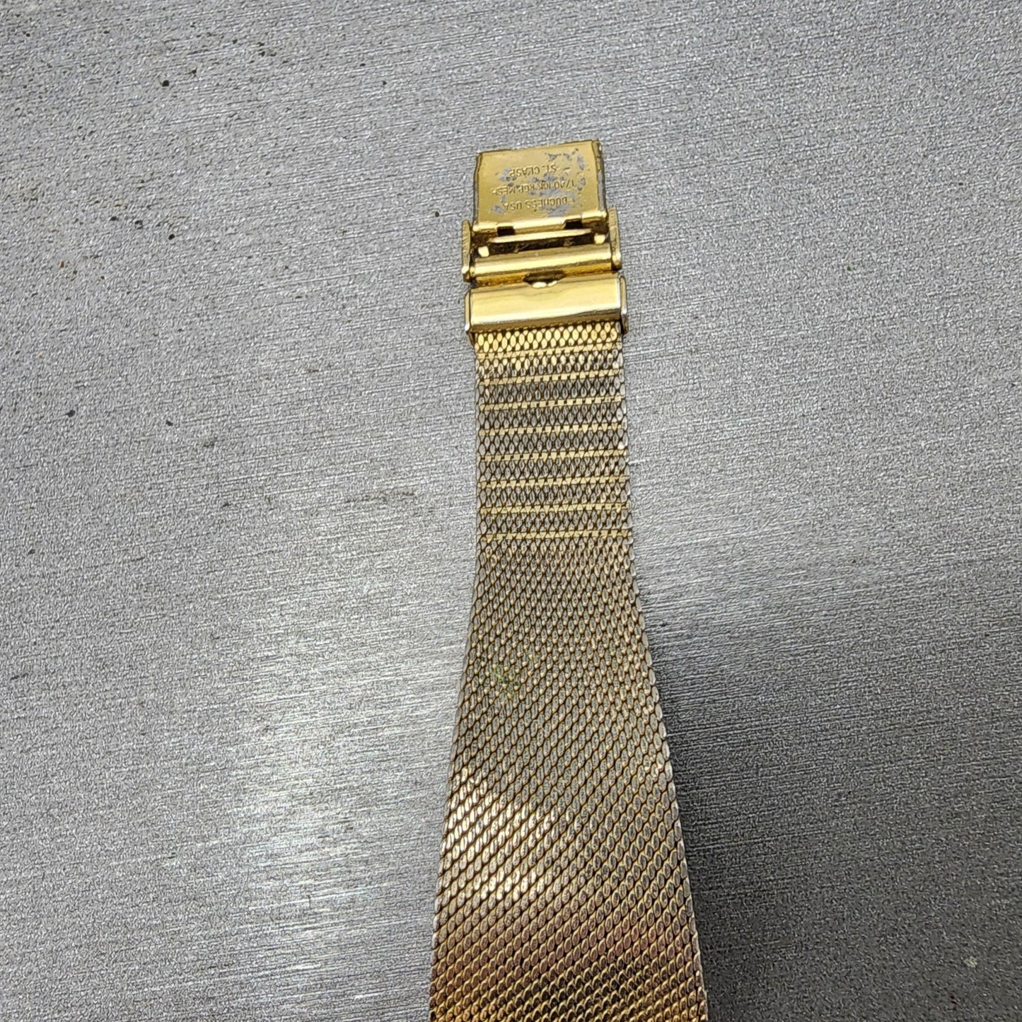 Wittnauer Tank Watch Men 26mm Gold Dial Gold Tone Rectangle PARTS7