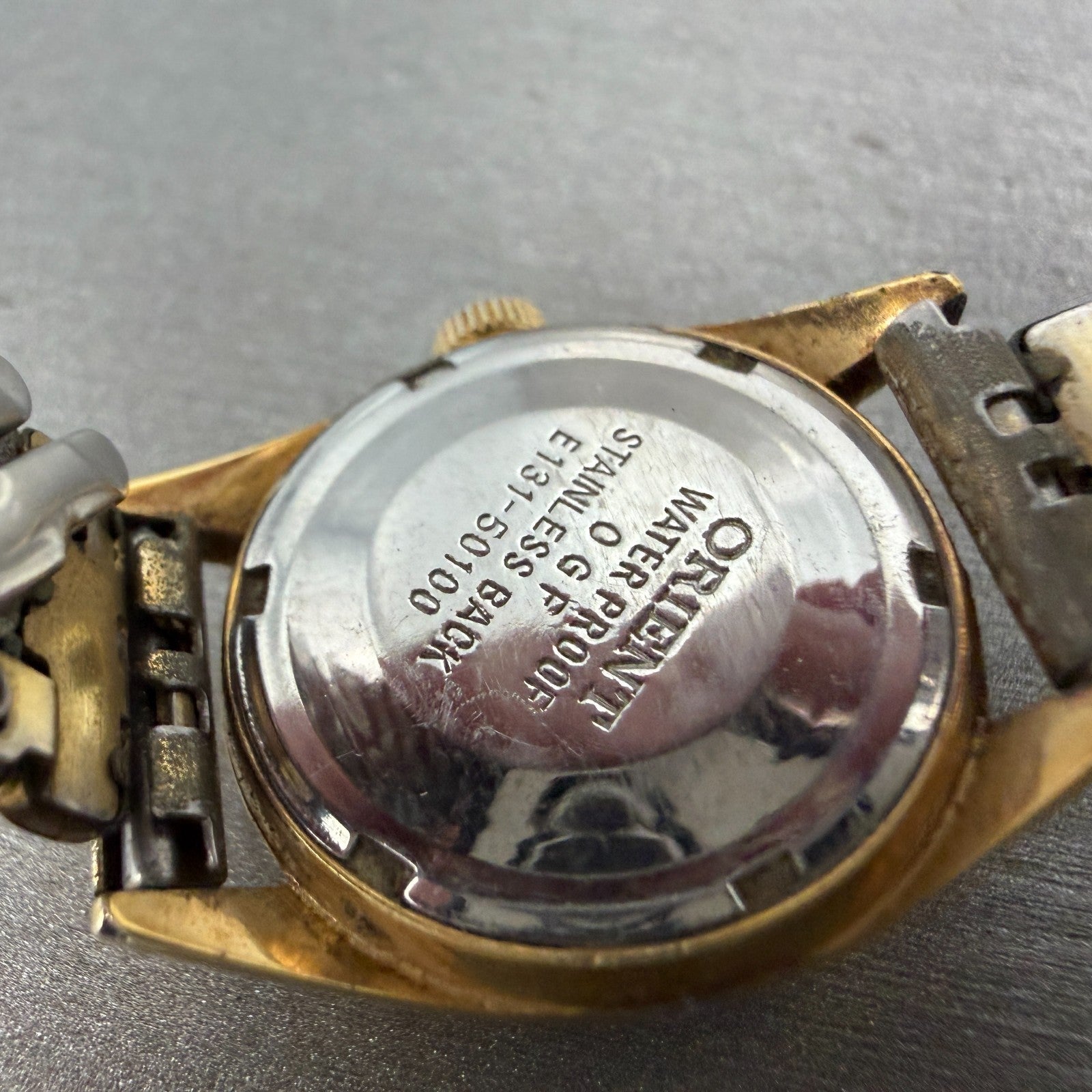 Orient Selene Watch Women White Dial Gold Tone Manual Wind Runs Vintage9