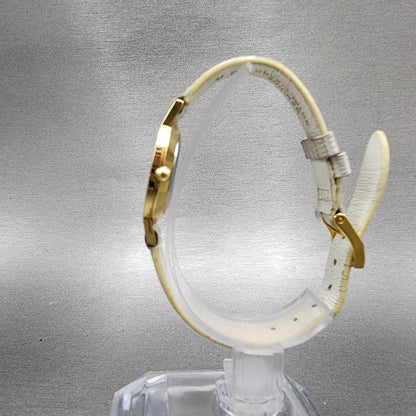 Movado Museum Watch Women 25mm White Dial Gold Tone Round 87A1832 New Battery6
