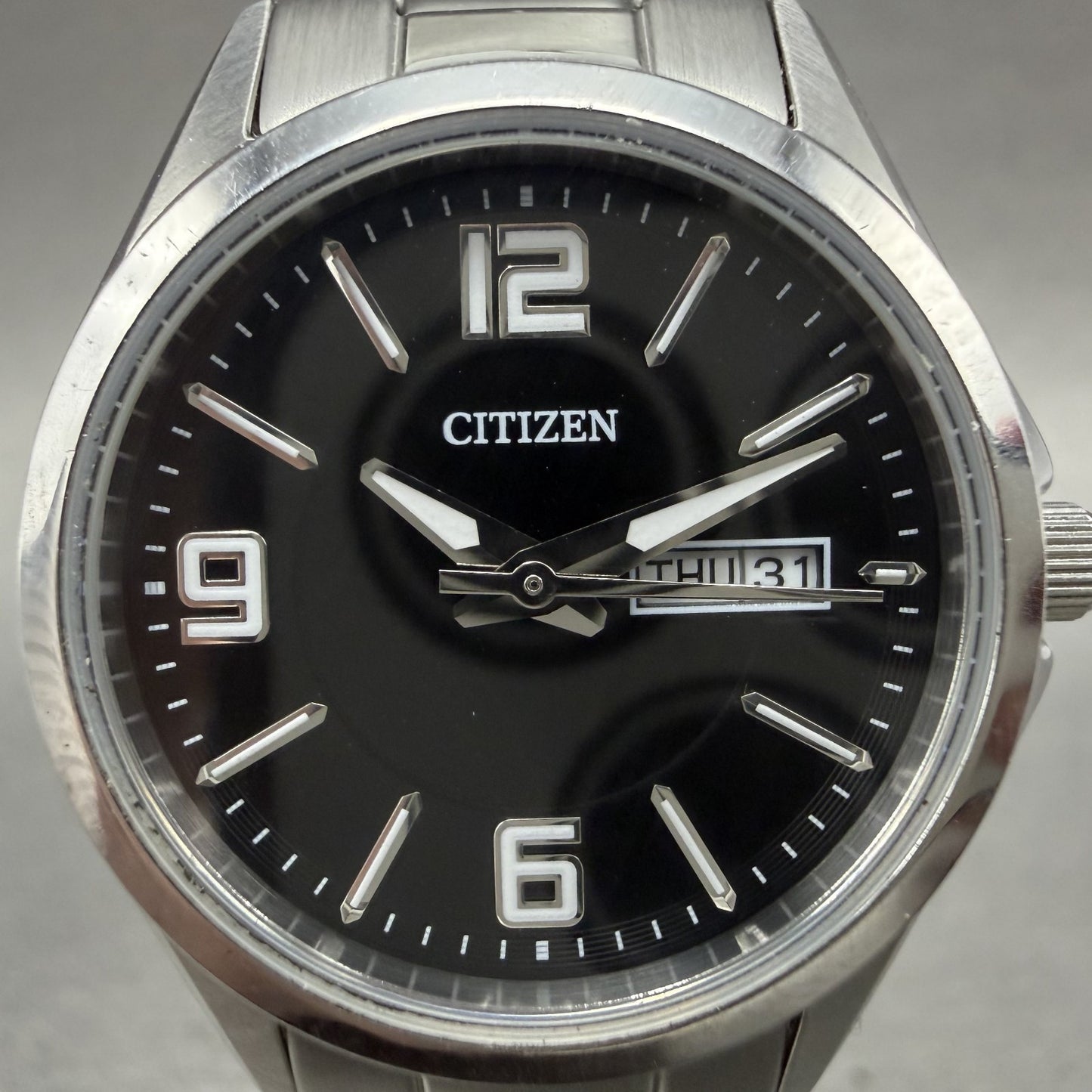 Citizen Watch Women 28mm Black Dial Silver Tone Daydate 1002S097797 New Battery1