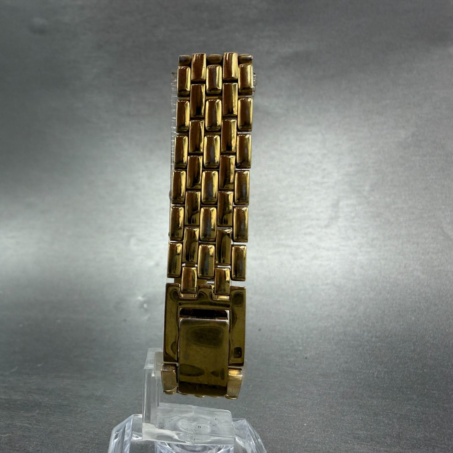 Citizen CQ Tank Watch Women 14mm Black Dial Gold Tone Rectangle New Battery VTG77