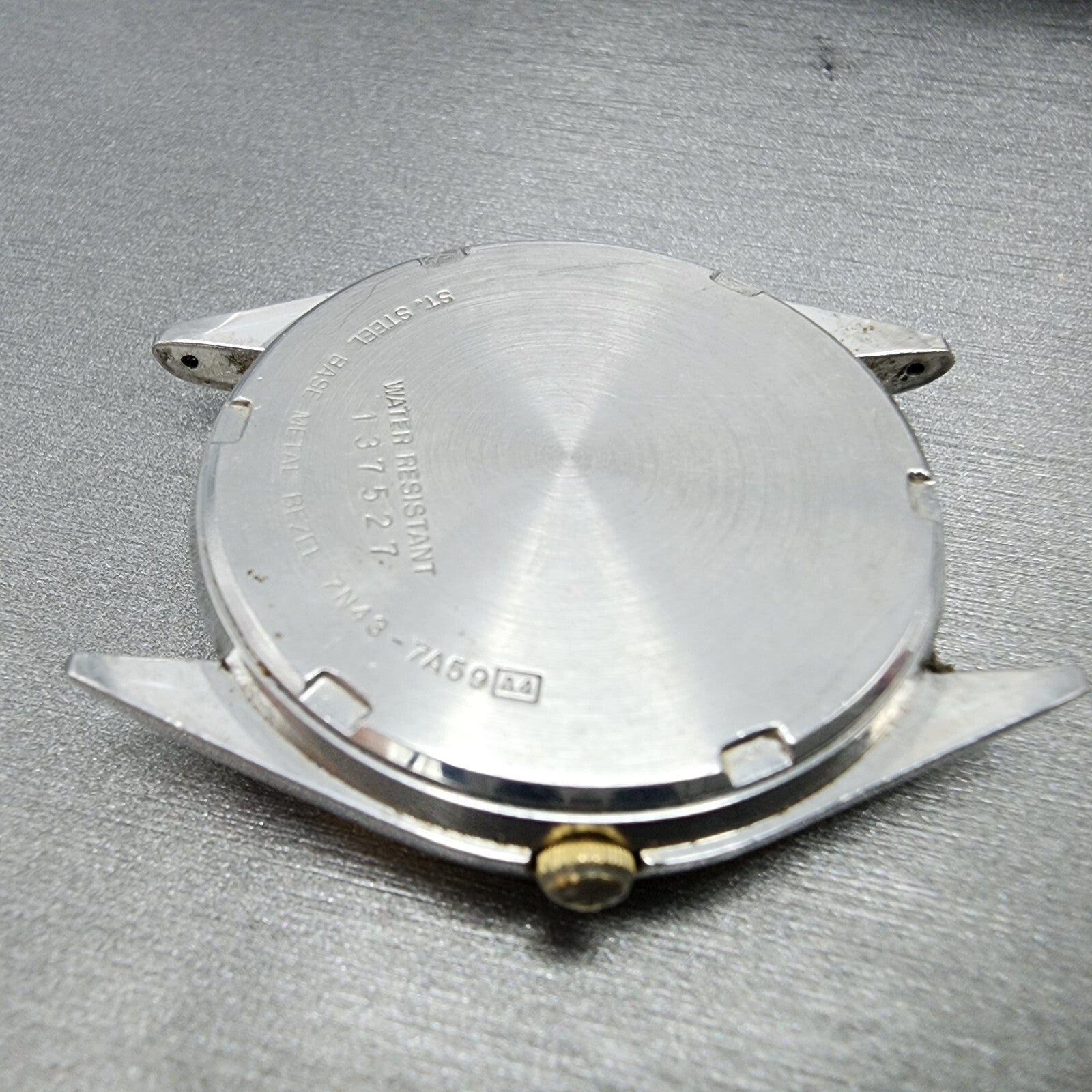 Seiko SQ Watch Men 35mm Gray Dial Two Tone Daydate 7n437a59 New Battery READ!!!10