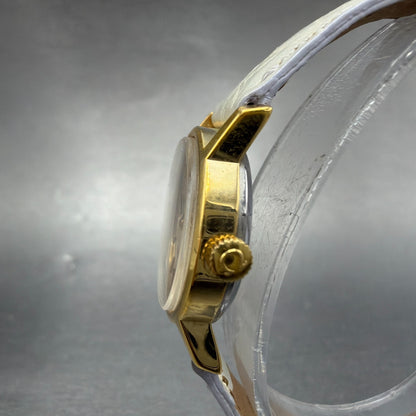 Omega De Ville Watch Women 24mm Gold Dial Gold Plated Manual Wind Runs 511.05082