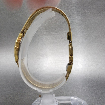 Seiko Watch Women 16mm Brown Dial Gold Tone Octagon 2C205769 New Battery VTG6