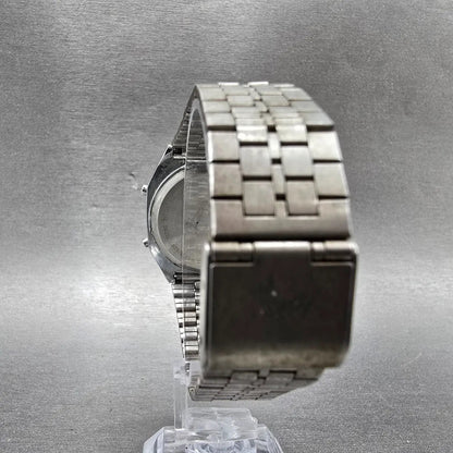 Seiko Alba Watch Men 34mm Silver Digital Alarm Chronograph Y789-5500 PARTS VTG8
