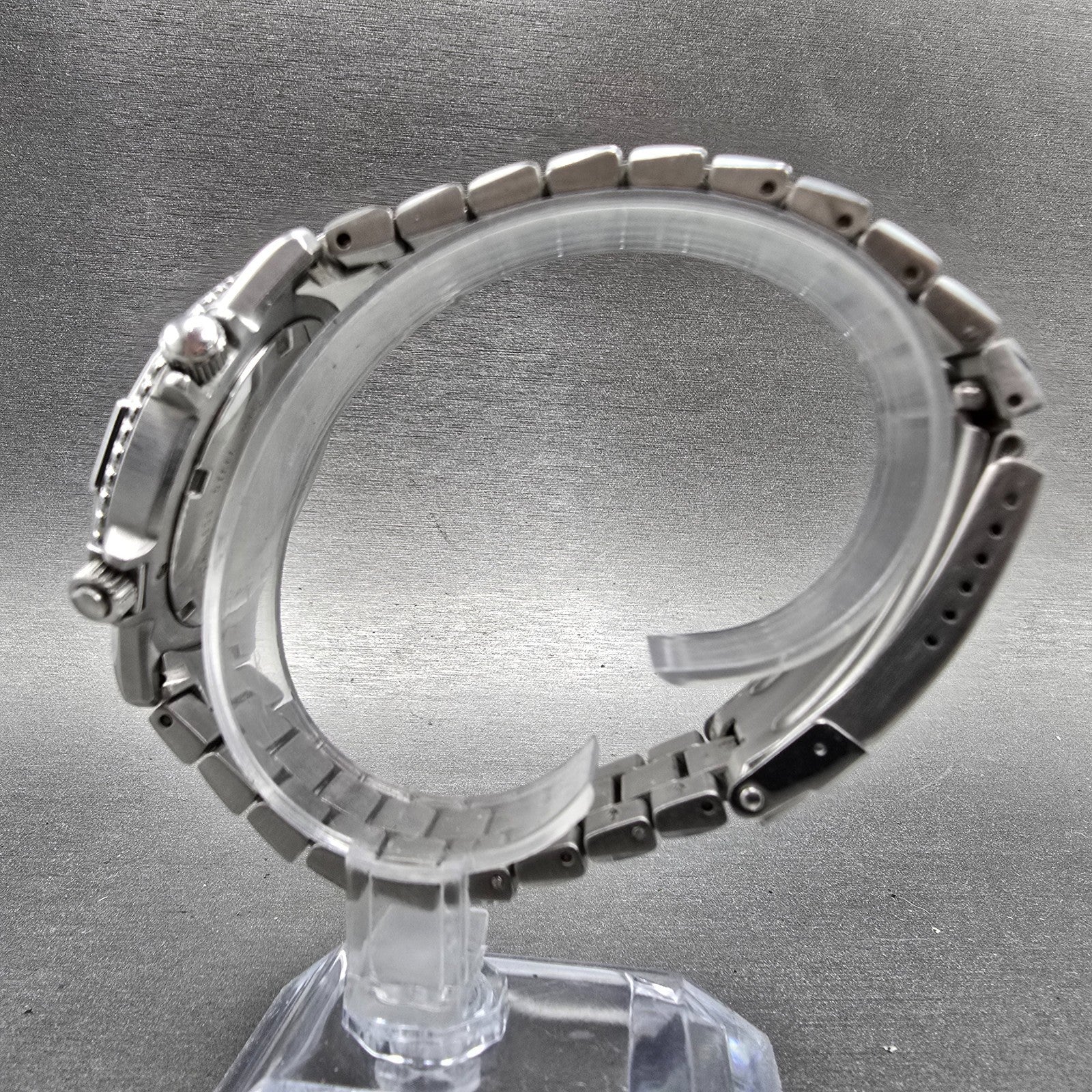 Bulova Marine Star Watch Men 38mm Blue Dial Silver Tone Date Round 96B40 PARTS7