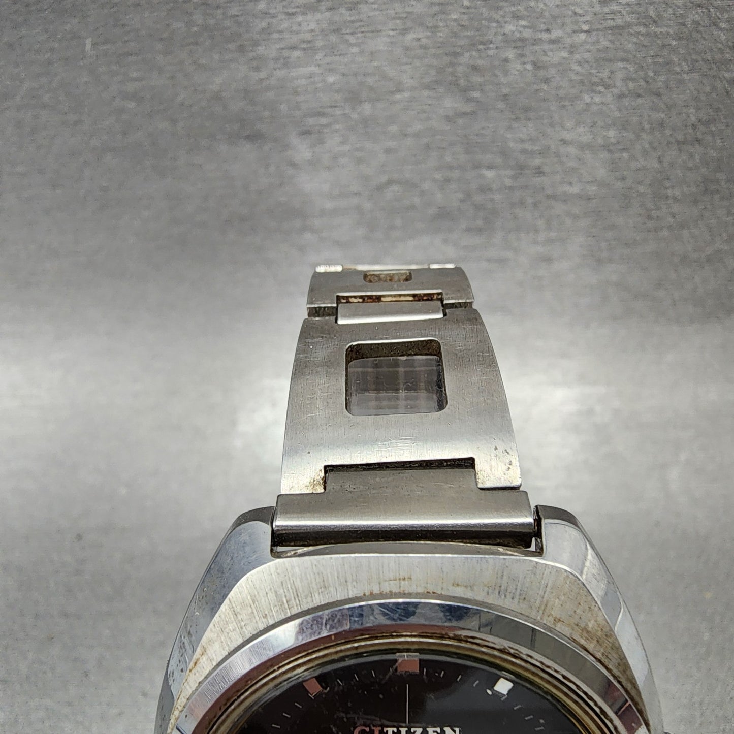 Citizen Crystal Seven Custom Automatic Watch Men 37mm Black Dial Steel Runs5