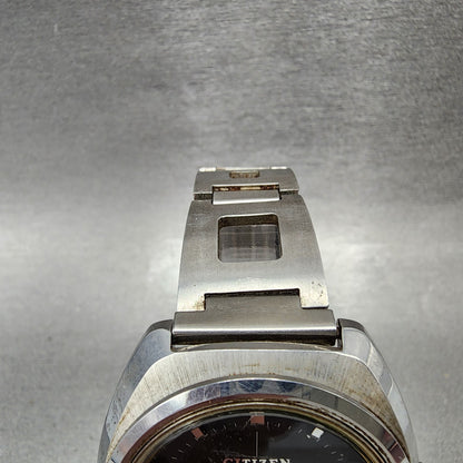 Citizen Crystal Seven Custom Automatic Watch Men 37mm Black Dial Steel Runs5