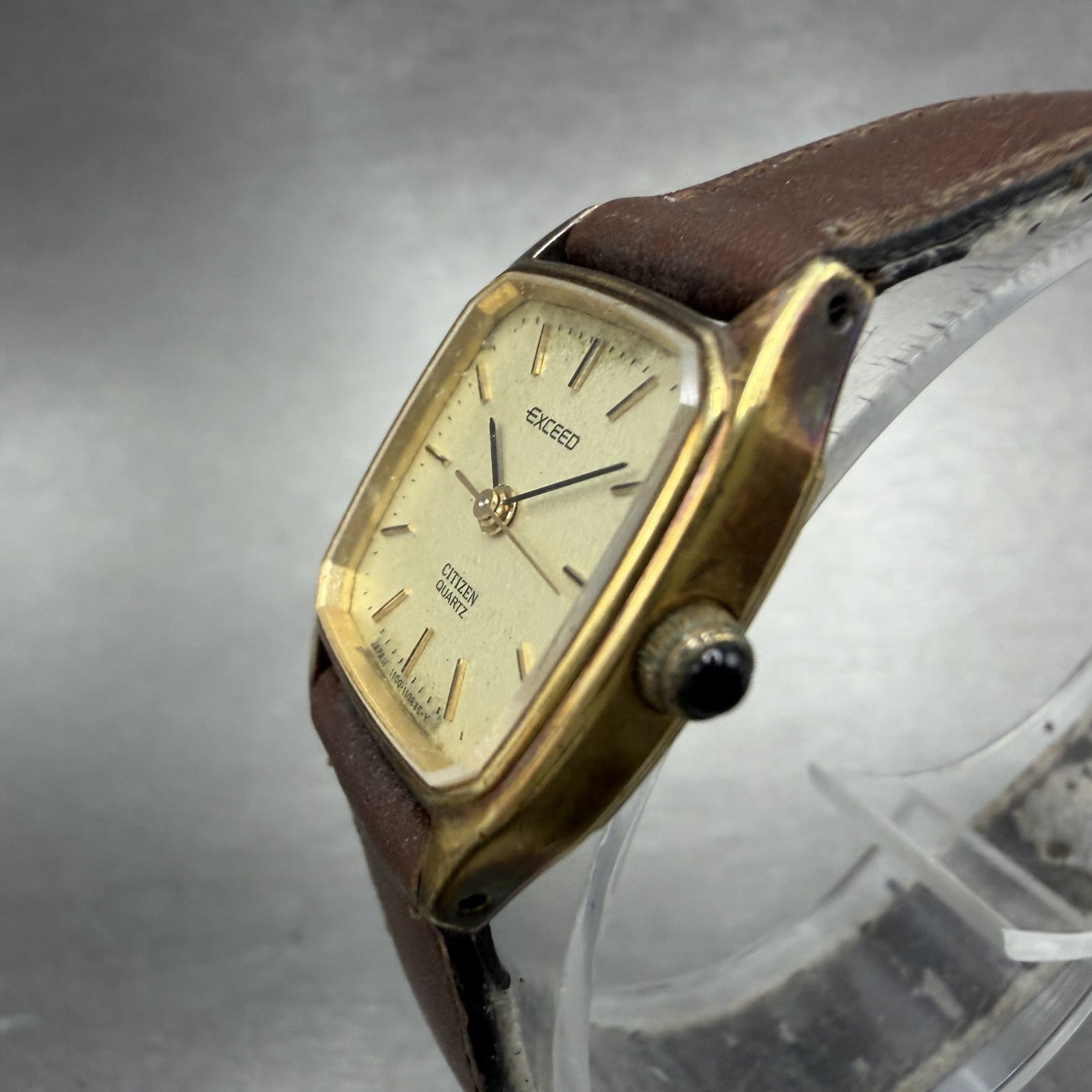 Citizen Exceed Watch Women 20mm Champagne Dial Gold Tone 4-102894 New Battery2