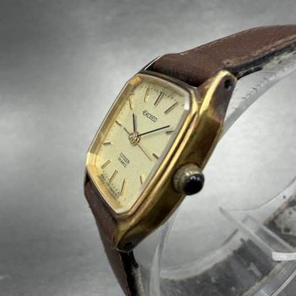 Citizen Exceed Watch Women 20mm Champagne Dial Gold Tone 4-102894 New Battery2