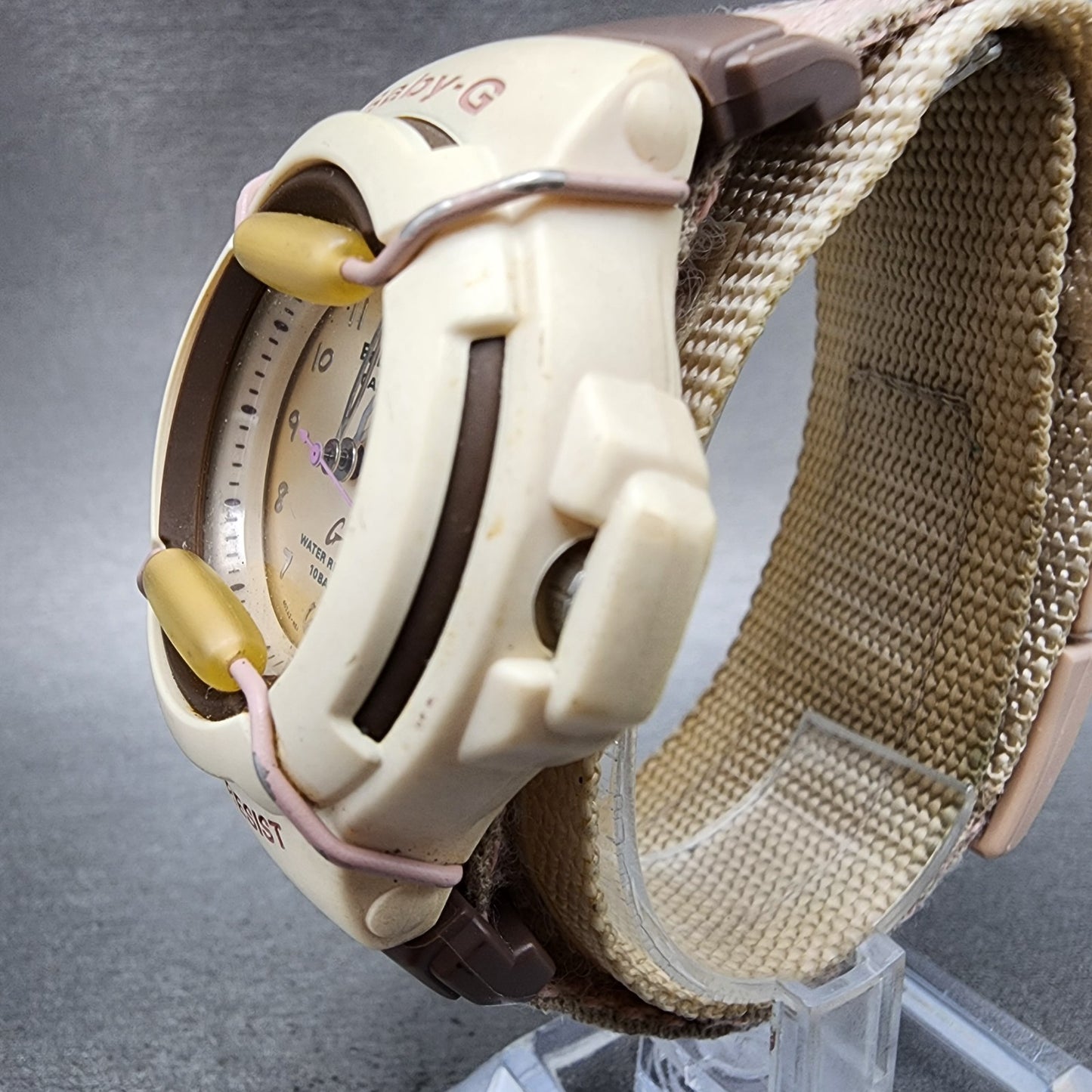 Casio BabyG BG31 Watch Women 40mm Cream Dial Brown Tone Round New Battery2
