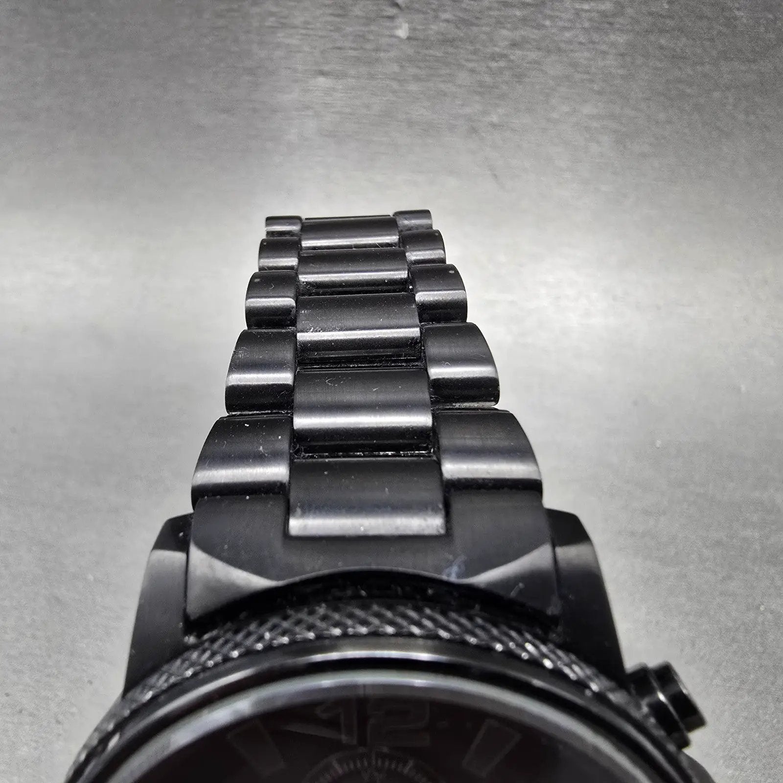 Citizen Eco-Drive Nighthawk Chronograph Watch Men 43mm Black Dial Black Runs JKN4