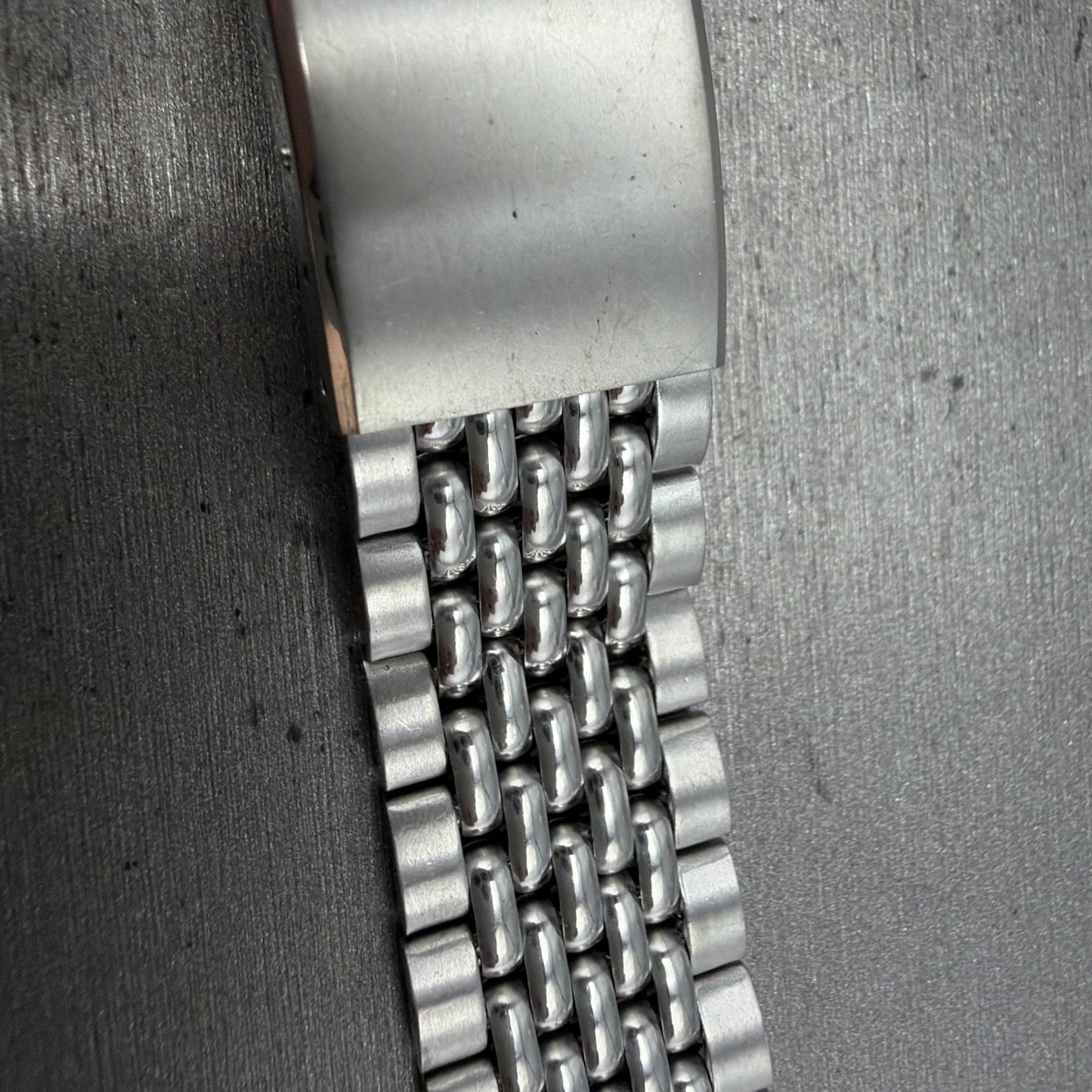 Seiko Beads Of Rice Bracelet 18mm Stainless Steel Japan Vintage NO ENDLINKS5