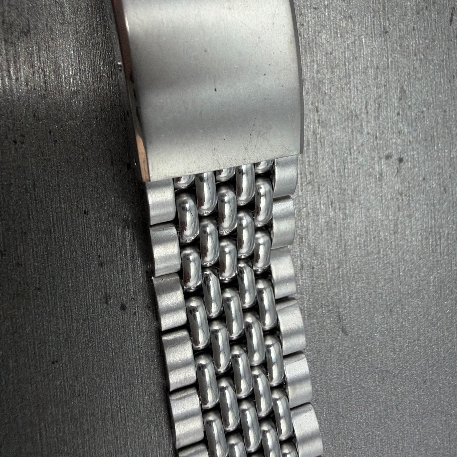 Seiko Beads Of Rice Bracelet 18mm Stainless Steel Japan Vintage NO ENDLINKS5