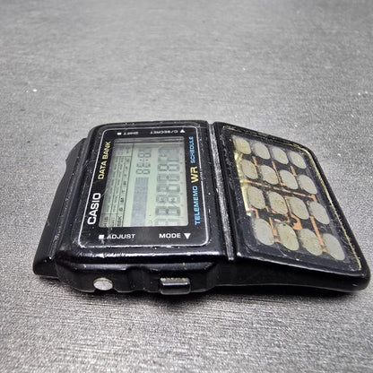 Casio DBC-61 Calculator Watch Men 33mm Digital Black Data Bank VTG PARTS4