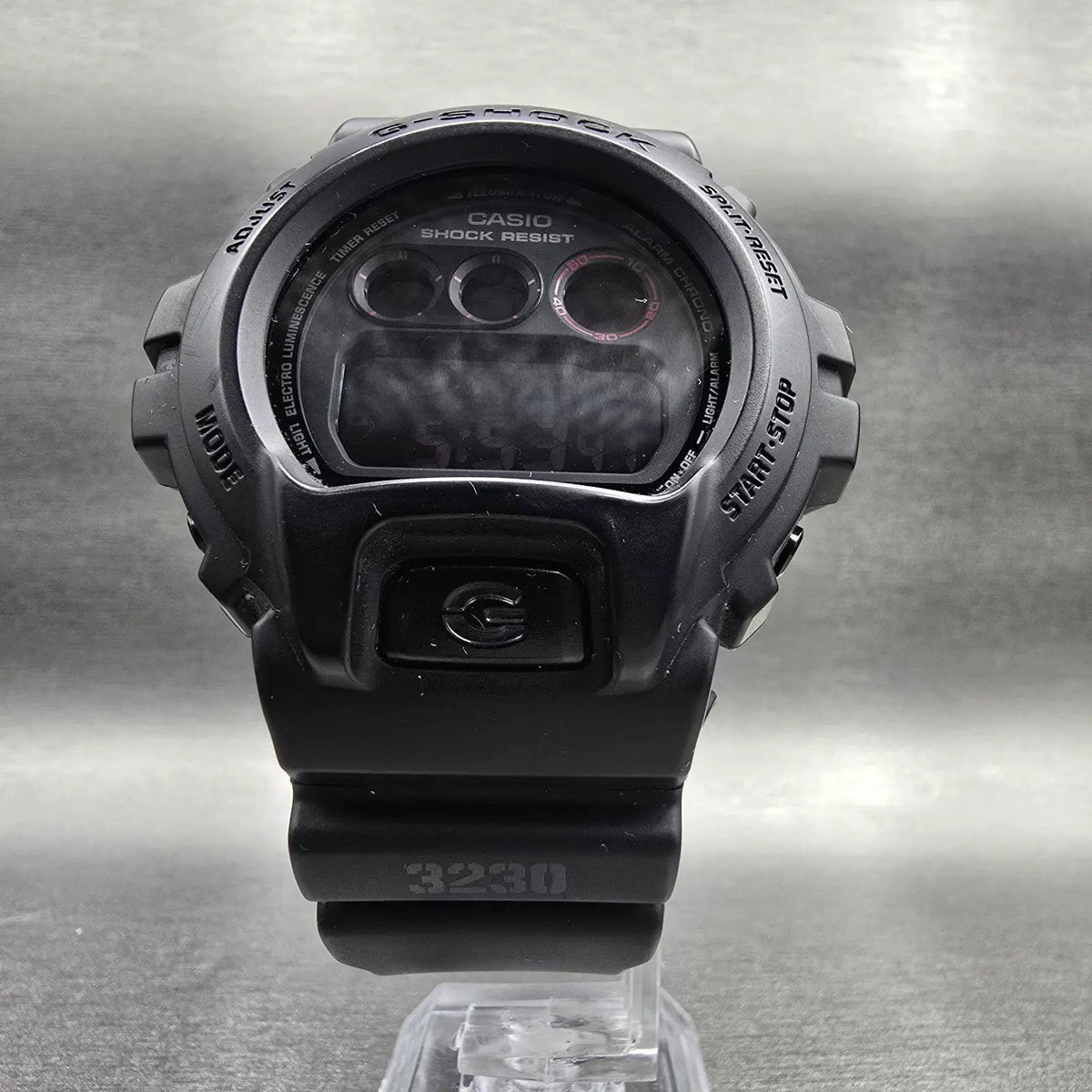 Casio G-Shock DW-6900MS Watch Men 50mm Black Red Chronograph Alarm New Battery H5