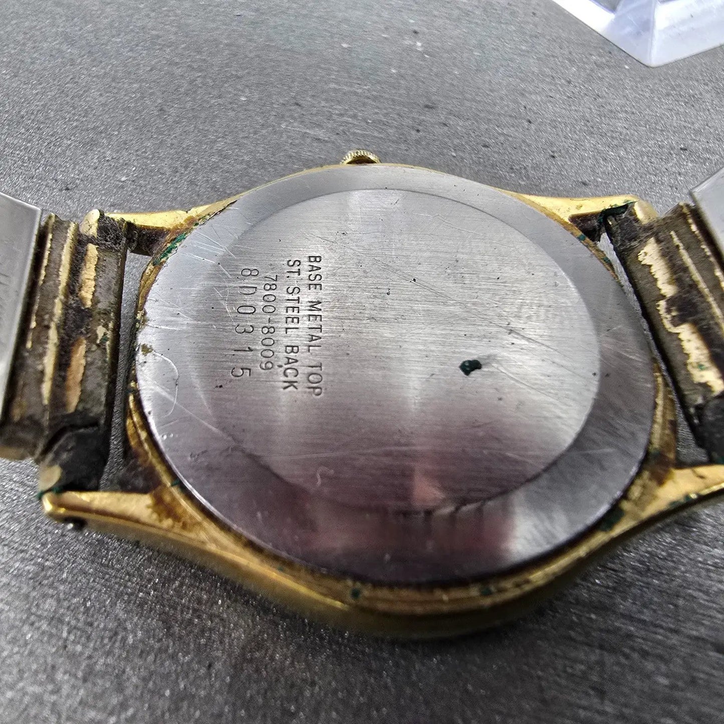 Seiko Watch Men 33mm Brown Dial Gold Tone Round 7800-8009 PARTS Vintage JBJ10