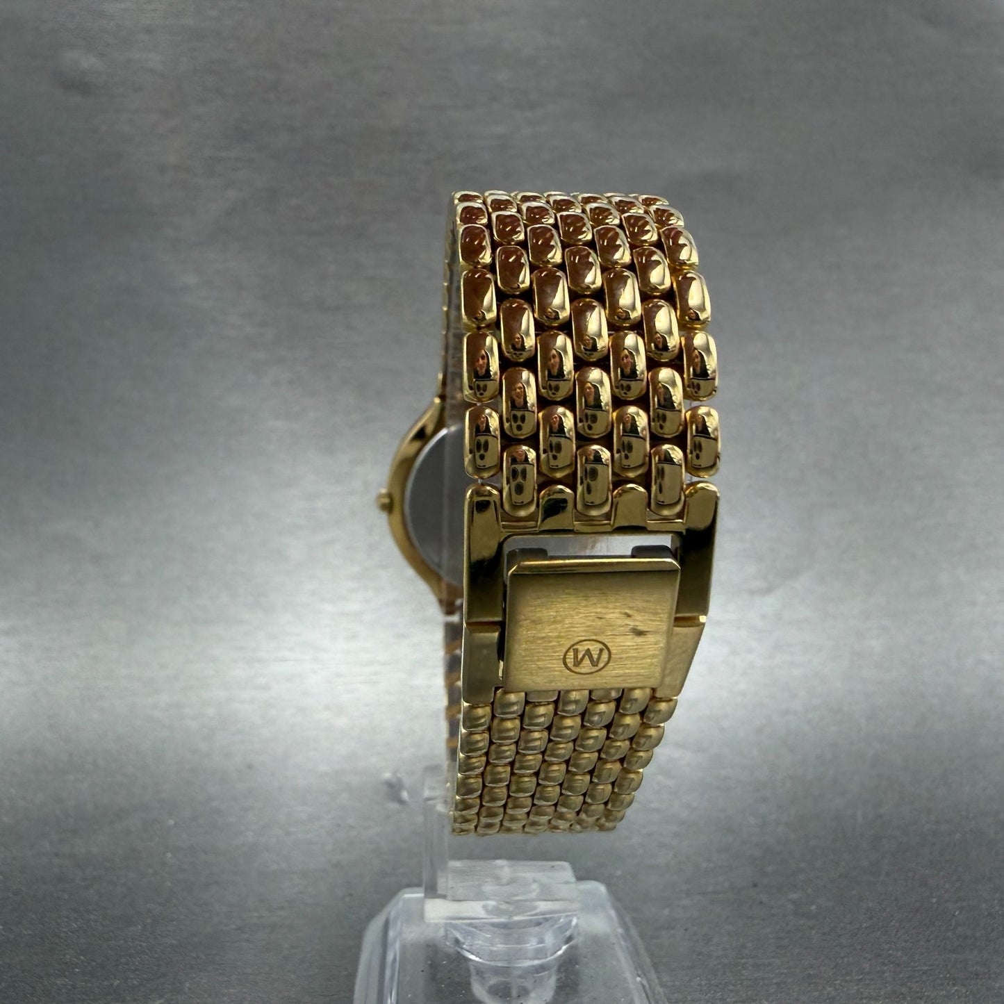 Movado Museum Watch Men 32mm Black Dial Gold Tone Round 87-85-866 New Battery9