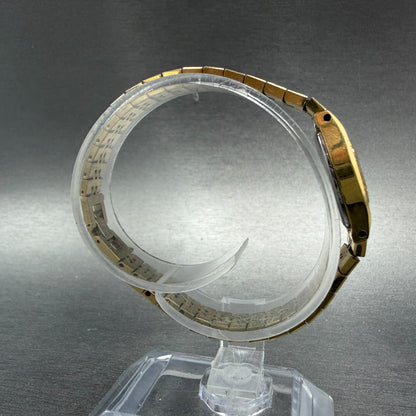 Seiko Watch Women 16mm Brown Dial Gold Tone Octagon 2C21-5470 New Battery HJ78