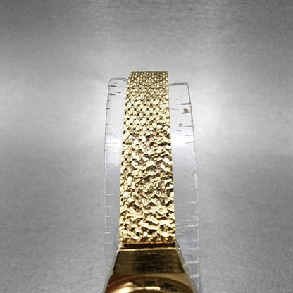 Bulova Watch Women 15mm Gold Dial Gold Tone Round Manual Wind Runs Vintage P04
