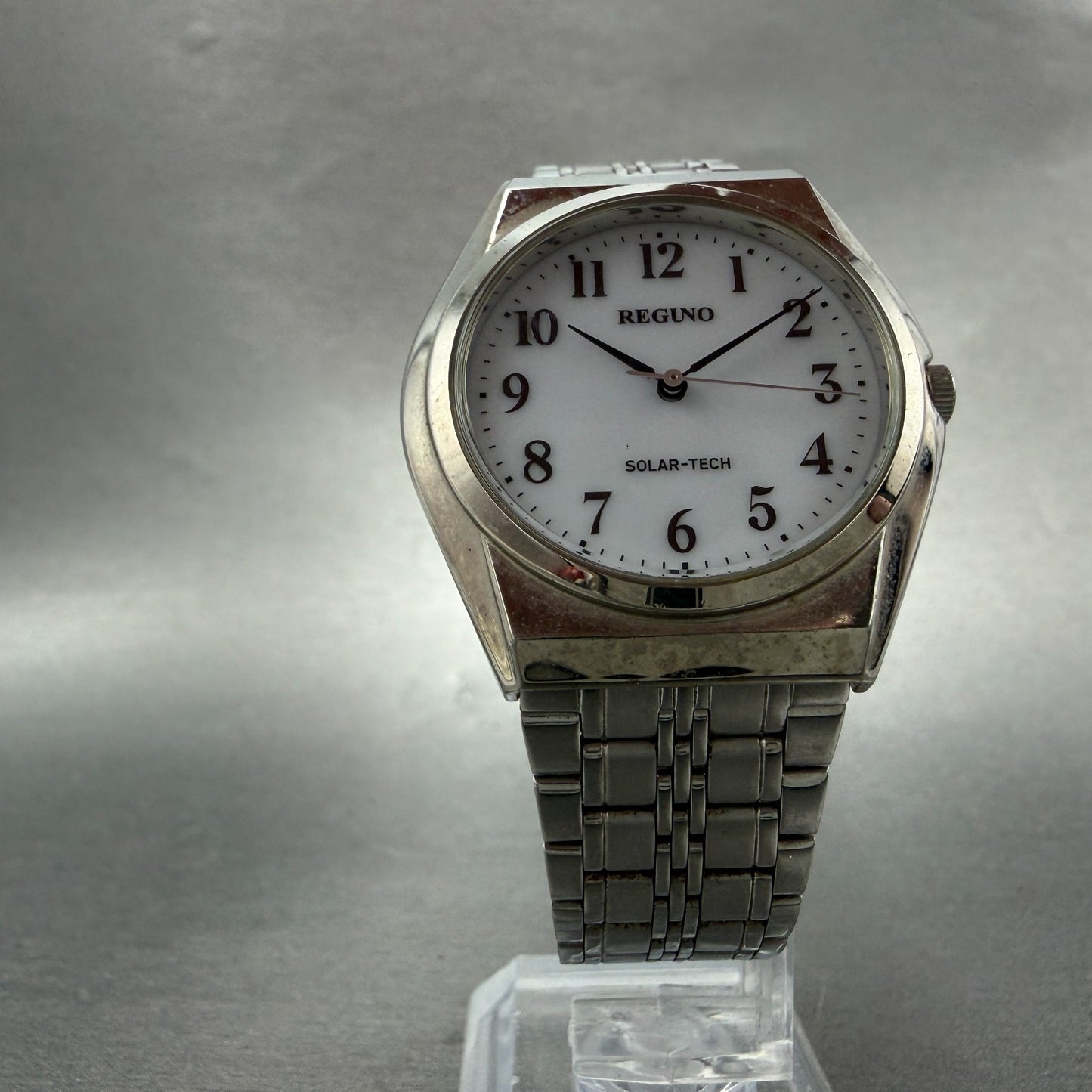 Citizen Reguno Solar Watch Men 35mm White Dial Silver Tone E031-K005418 Runs5