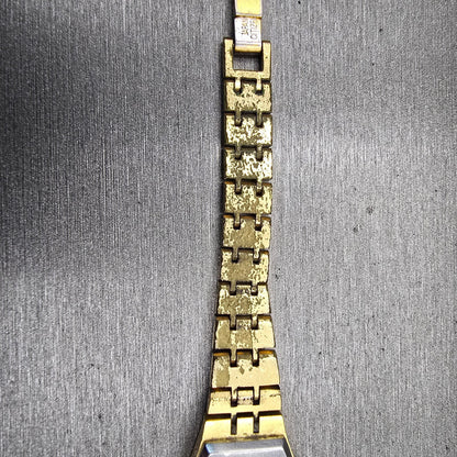 Citizen CQ Watch Women 18mm Champagne Dial Gold Tone Rectangle 4-040074 New Batt10
