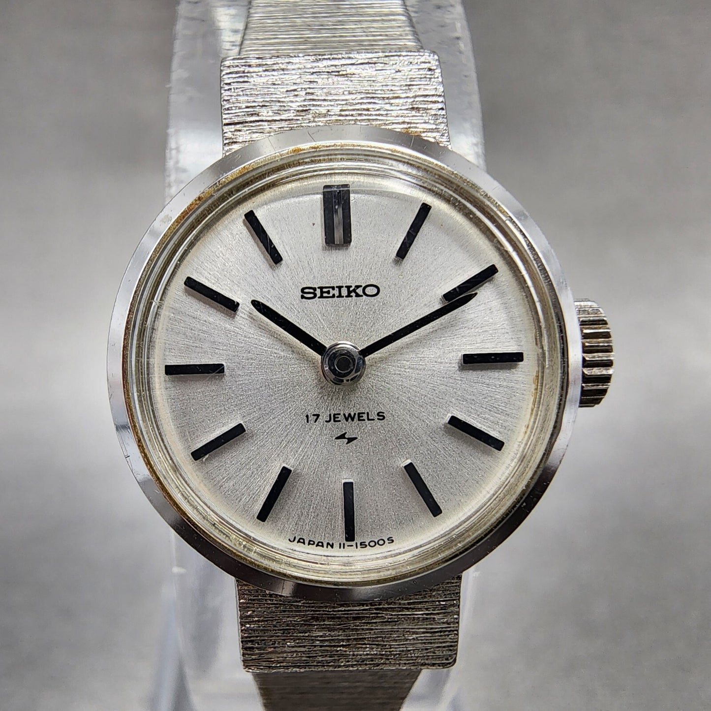 VTG Seiko Watch Women 19mm White Dial Gold Plated Manual Wind 110690 Runs0