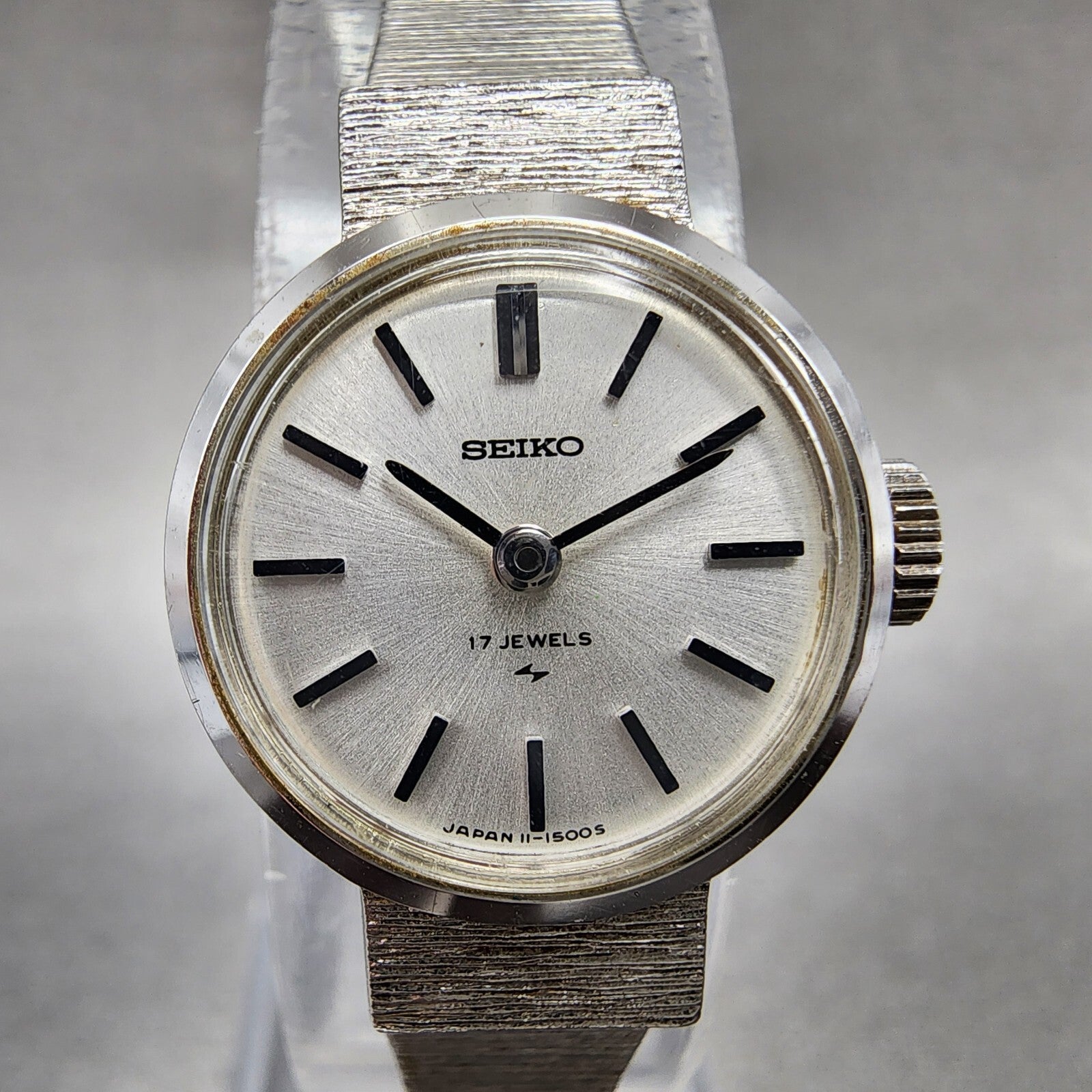 VTG Seiko Watch Women 19mm White Dial Gold Plated Manual Wind 110690 Runs0